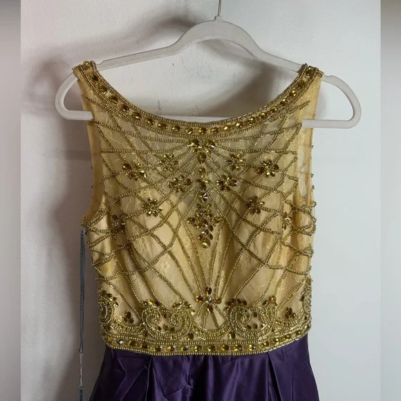 (T4) LUCCI LU sequin embroidered prom or special occasion dress, size 6 - Picture 2 of 15